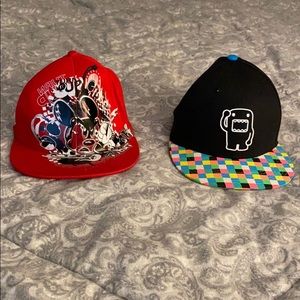 Disney hat and Domo hat
